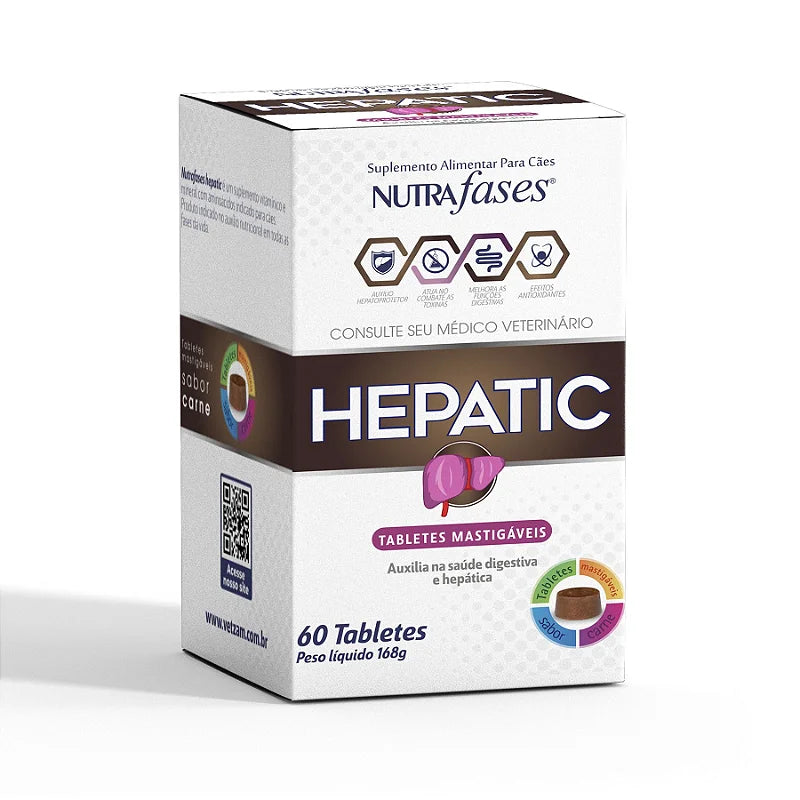 Suplemento Alimentar Nutrafases Hepatic para Cães