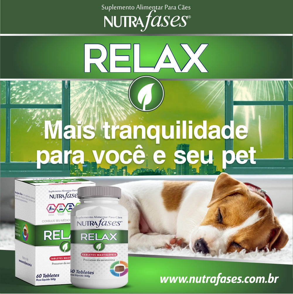 Nutrafases Relax Suplemento Alimentar para Cães 20 tabletes